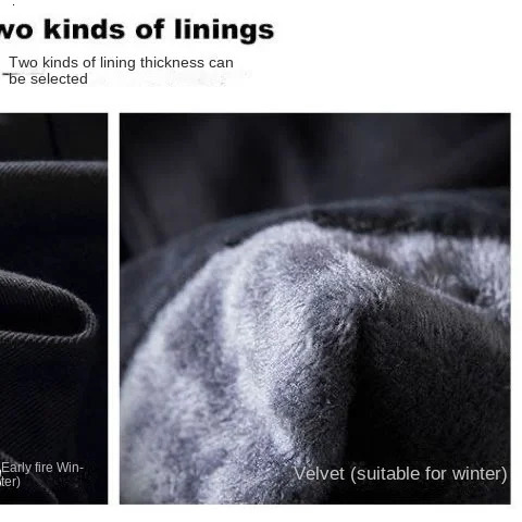 Fashionable outdoor mens thick wool denim jacket street clothing warm and casual mens clothing jacket in winter and autumn 250225