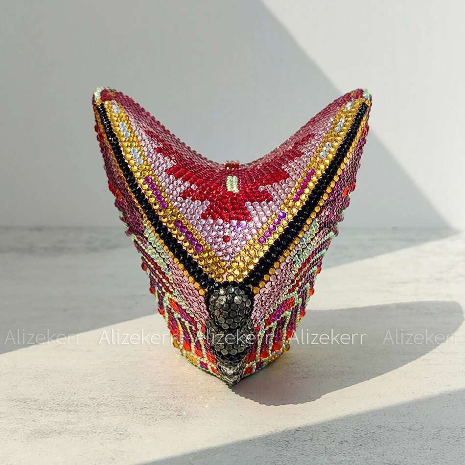 Alizekerr Butterfly Shaped Crystal Evening Bags Women Gorgeous Classy Sparkg Rhie Clutch Purses Wedding Party