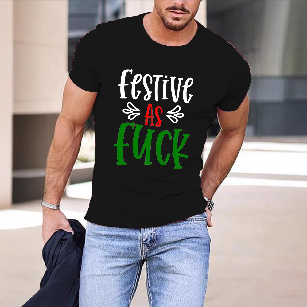 Designer 2025 Round Neck Printed T-shirt For Summer Pure Cotton Casual Short Sleeved Men's Top