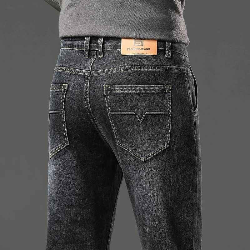 Fashion New Mens Autumn Straight Jeans Baggy Soft Stretch Casual Business Brand Male Clothes Denim Trousers X250227