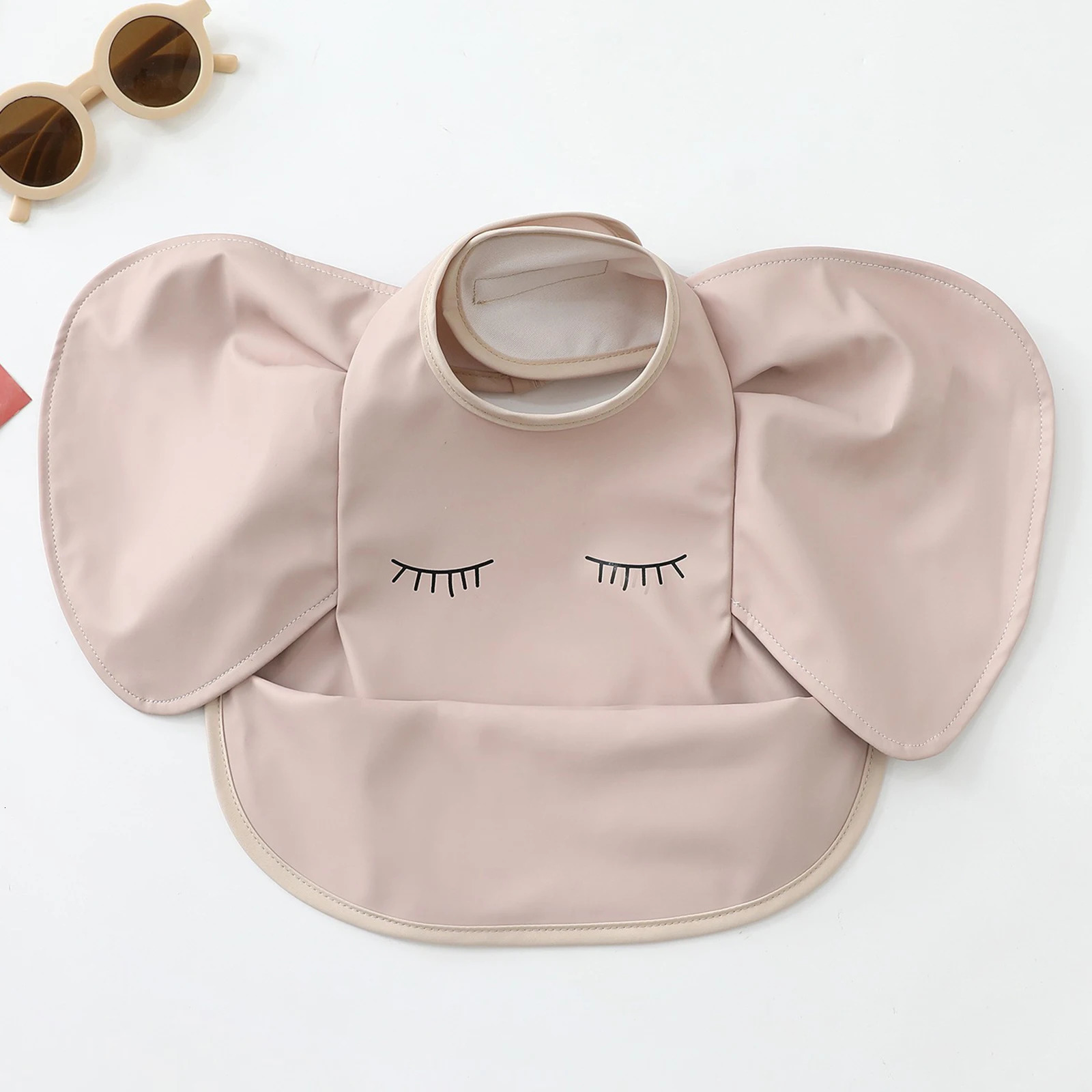 Baby Bibs INS Nordic Style Angel Pocket Burp Girl Boy Infant Meals Bib Waterproof Easy Clean Cute Elephant Bibs Soft PU 250227