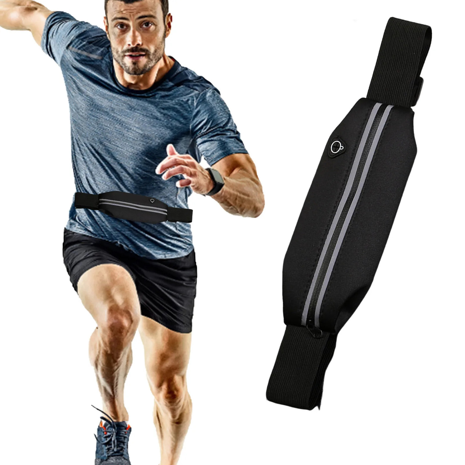 Ship from US Running Bag Men Women Waist Belt Sports Fanny Pack Mobile Phone Gym Cell Jogging Run Cycling 250227FBB