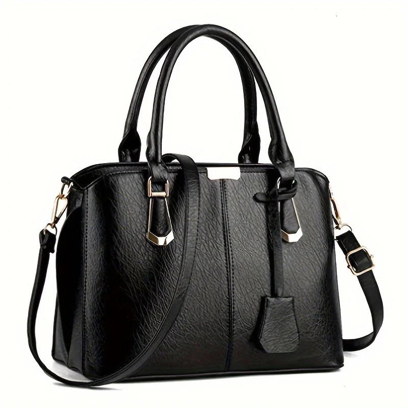 Ship from US Womens Fashion Tote Bag PU Leather Shoulder Handbag Adjustable Strap Top Handle Satchel Versatile Purse For Dating Outings 250227FBB