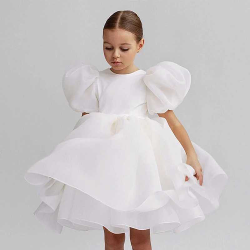 Girl's Dresses Child Evening Flower Pageant Dresses Girls Princess Dress Lace Tulle Wedding Party Formal Bridesmaid Tutu Fluffy Prom Gown Y250227