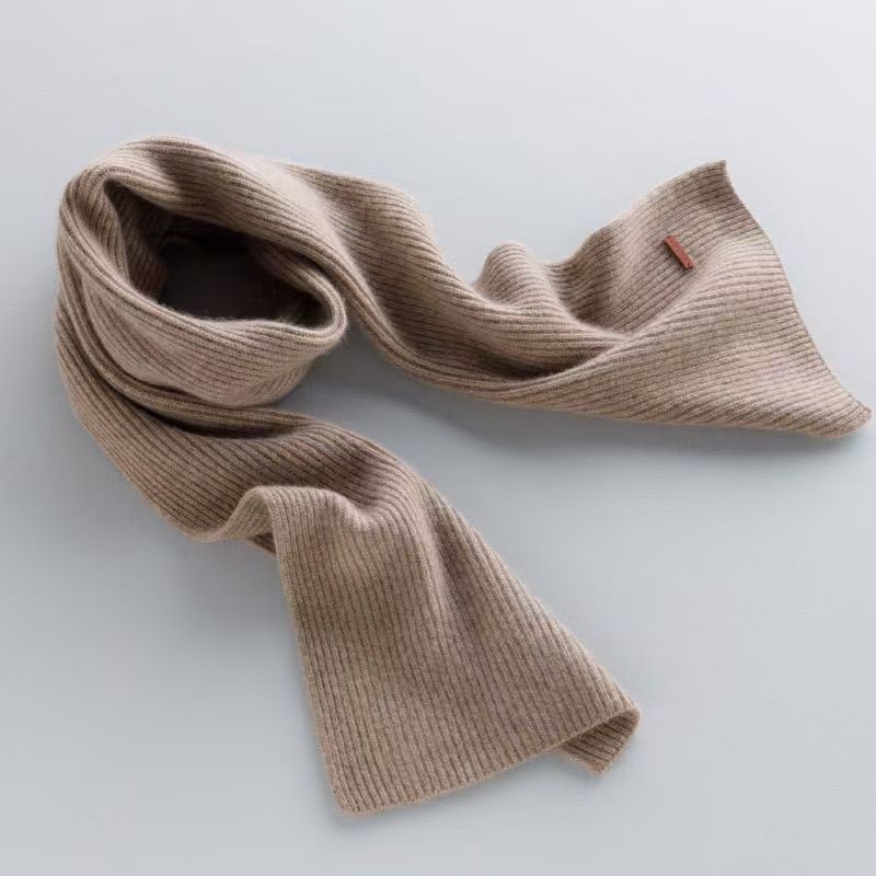 T186 new solid color thick cashmere scarf unisex warm versatile couple knitted scarf shawl