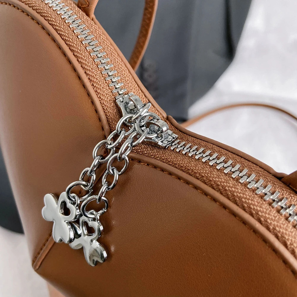 Ship from US Womens Stylish Crossbody Bag Solid Color PU Trendy Sling Purse Dual Zippers HeartShaped Shoulder for Valentines Day Gift 250227FBB