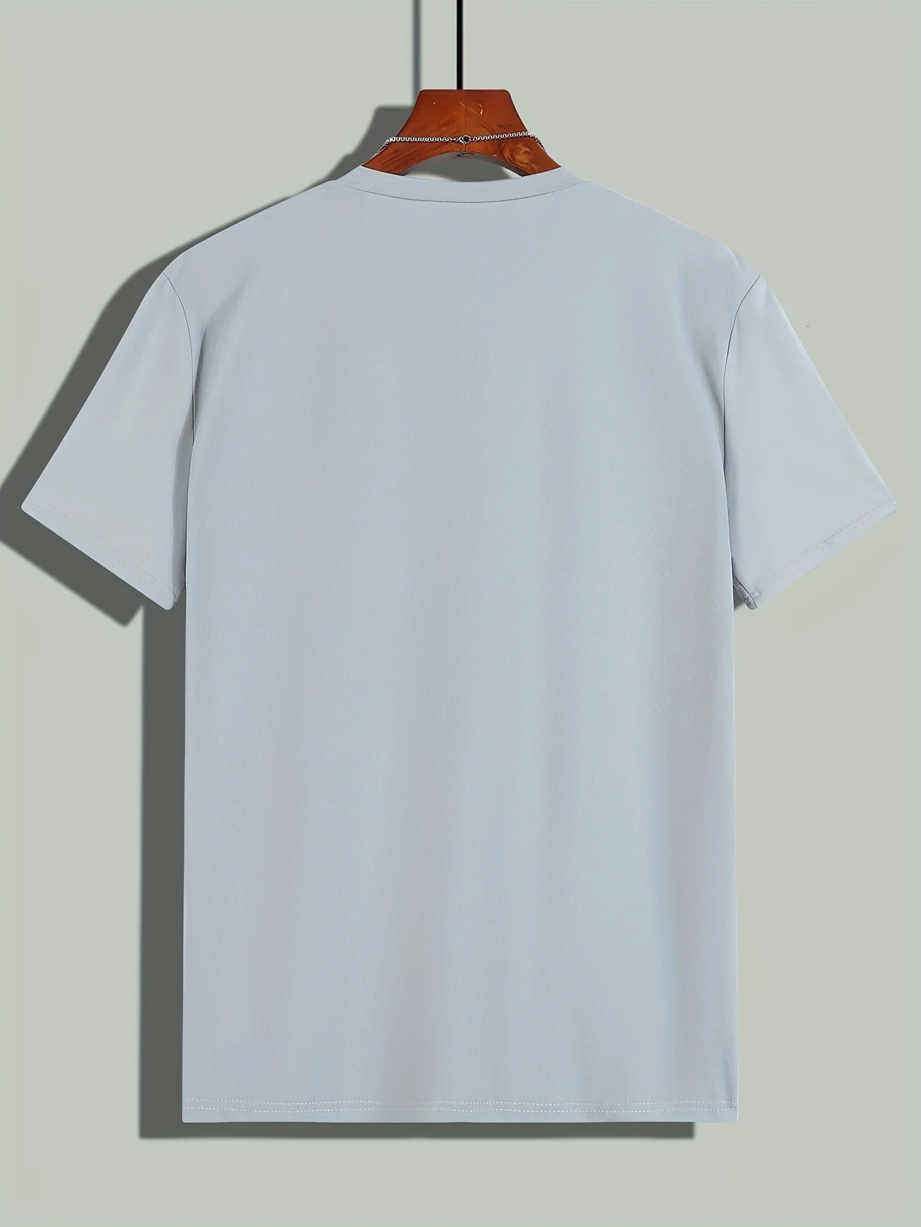 Mens Summer Casual Loose Size 100% Cotton Letter Print Round Neck Short Sleeve T-shirt Top 250227
