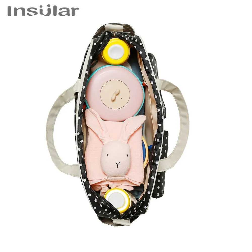 Diaper Bags Fashion Print Diaper Tote Bag Baby Organizer Large Capacity Baby Nappy Bags for Mom Multifunction Travel Stroller Bag Baby Stuff Y250227F9