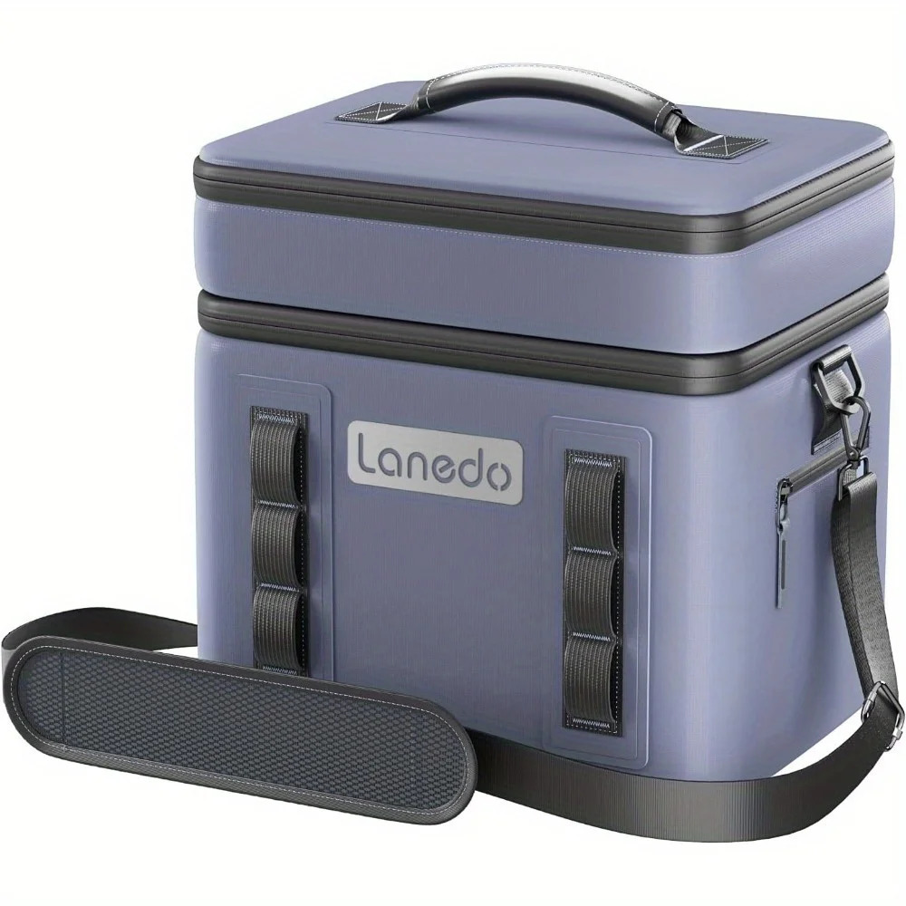 Ship from US Lanedo Lunch Soft Cooler 20 Can Carrying Handle Insulated Bag Portable Ice Chest BoxGray 250227FBB