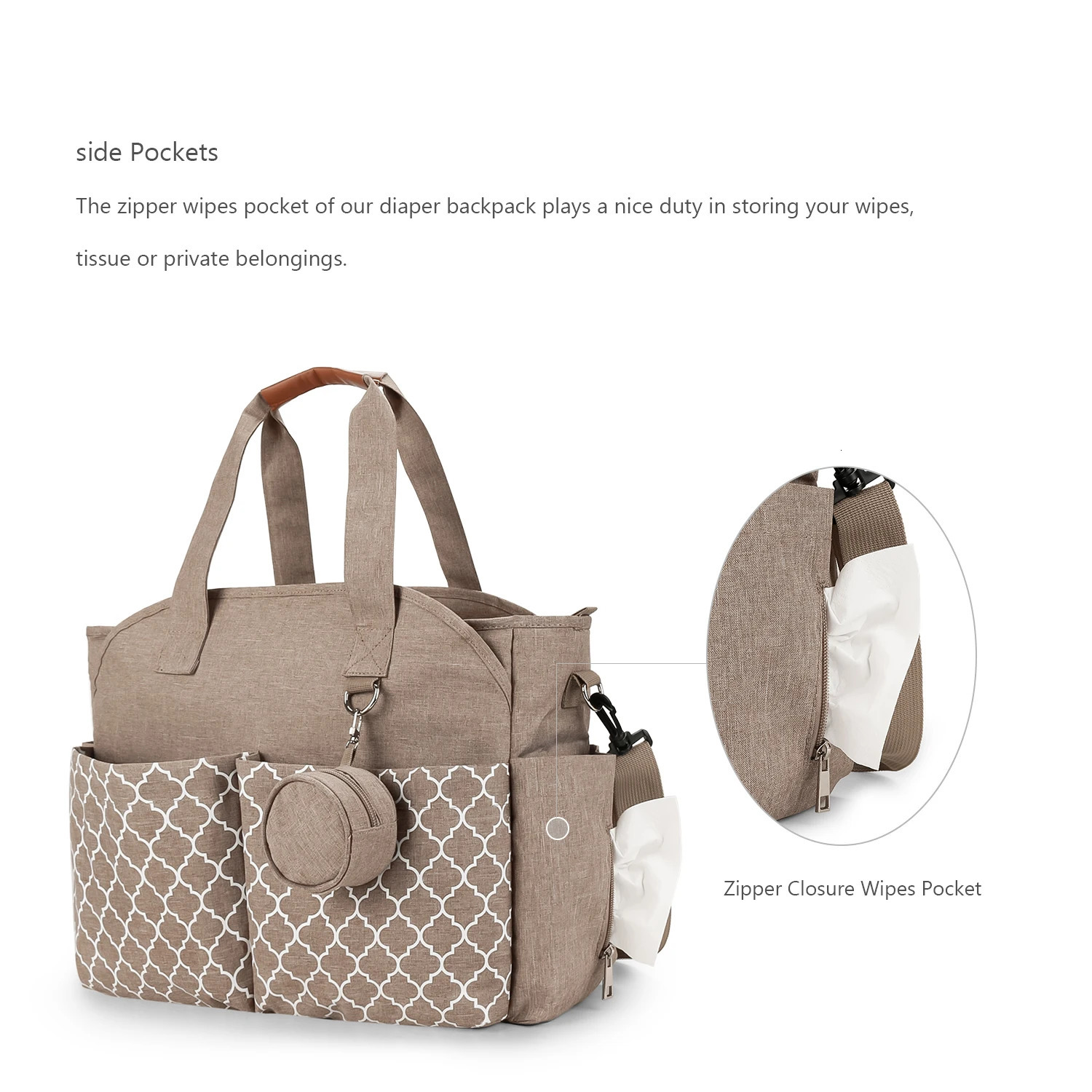 Fashion Baby Diaper Bag Large Capacity Mommy Maternity Bag Portable Multifunctional Nappy Waterproof Bag for Baby Care 250227