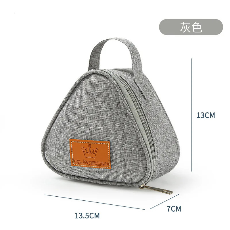 Ship from US Pupils lunch box bag egg mini cute picnic triangle work rice and vegetable roll insulated 250227FBB