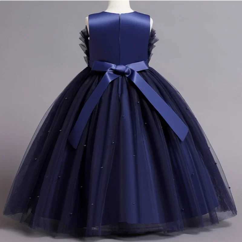 Girl's Dresses Kids Festive Girl Bridesmaid Luxury Princess Dresses Children 4 8 To 12 Years Parties Junior One Piece Tulle Party On Clothes Y250
