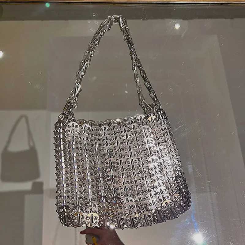 New Arrival Designer Aesthetic Bags Womens Bag Handbag Hand Woven Metal Chain Tote Bag Clutch Luxury Trend Travel Holiday Shoulder Bag T250227