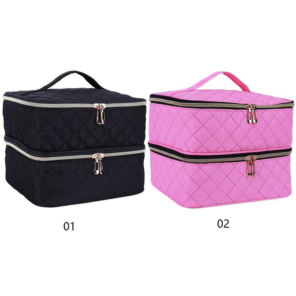 Ship from US DoubleLayer Nail Polish Storage Bag Holds 30 Bottles Kit Supplies Organizer Case Cosmetic for Manicure Tools 250227FBB