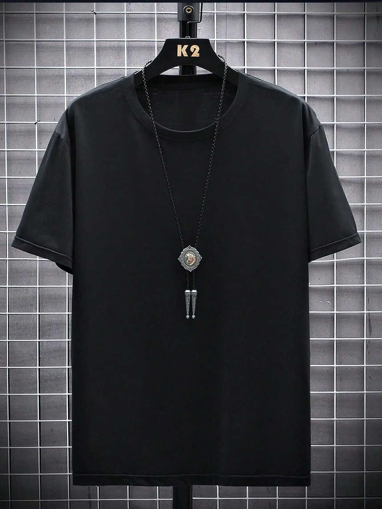 New Solid Color Light Luxury High-quality Printed T-shirt For Men Casual Street Designer T-shirt Summer Oversized Clothes Loose Cotton Short Sleeved S