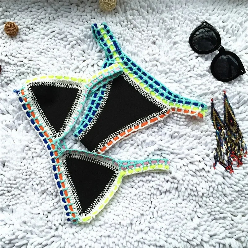 Sexy bikini womens swimsuit summer neoprene beachwear surfing Biquini twopiece Brazilian 250227