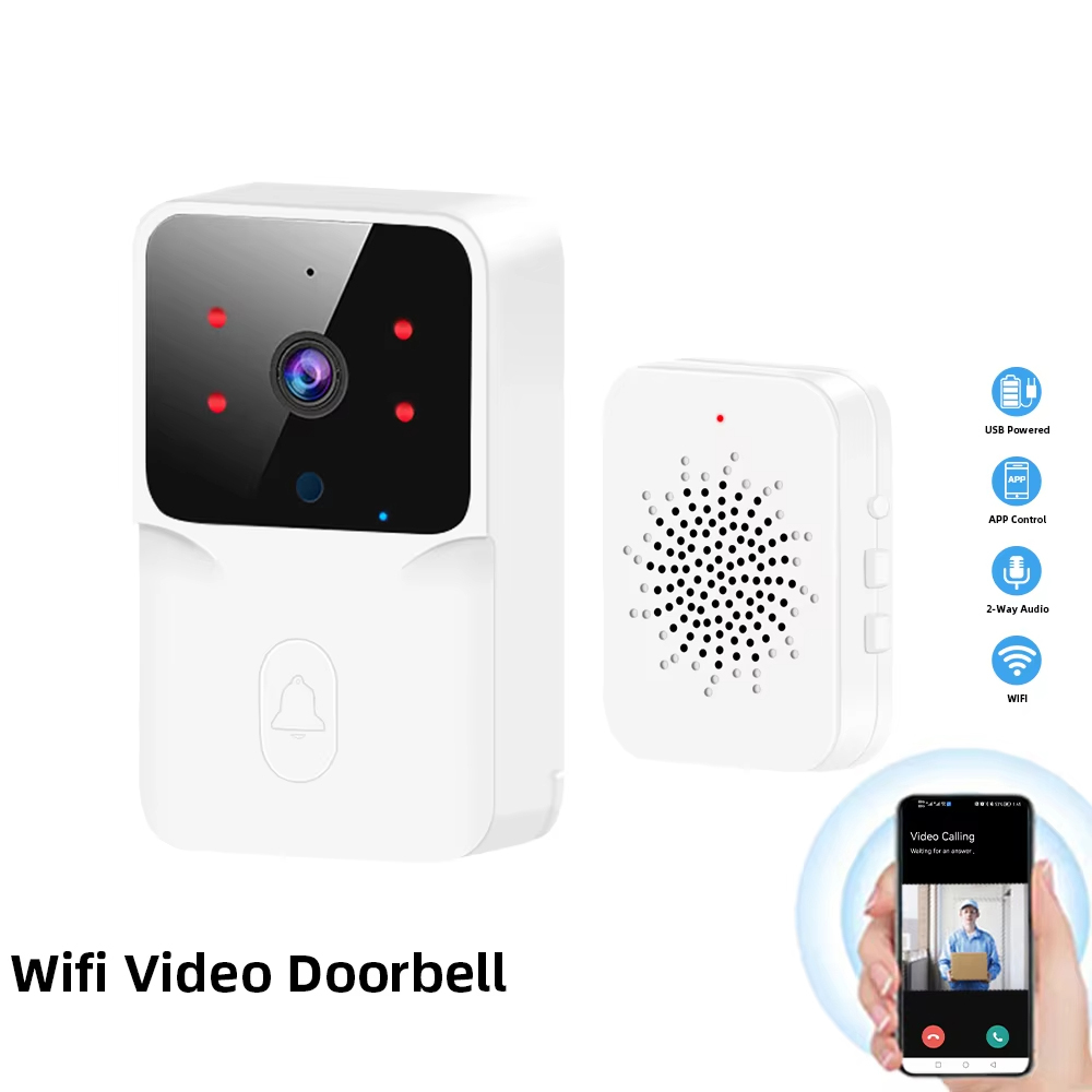 WiFi Doorbell Home WiFi Wireless Doorbell DC AC Battery Powered Camera Bell with Doorbell Camera