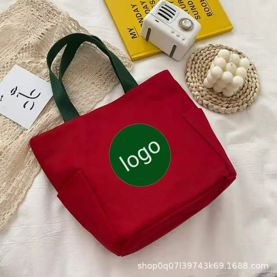 Ship from US Korean canvas handbag lunch box fashionable bento mom bag special purpose womens 250227FBB