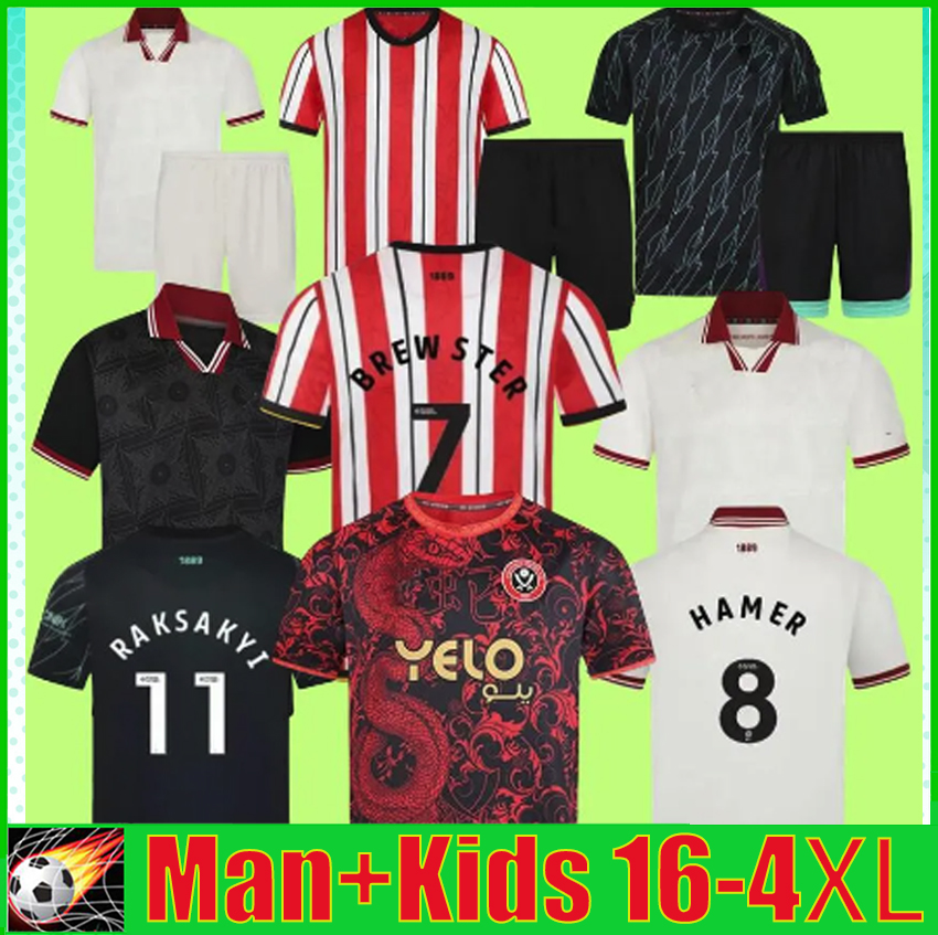 24 25 26 sheffield unitedfootball kit football shirts 2025 2026 soccer jerseys Snake Chinese New Year men Kids kit set Football shirt Goalkeeper third Uniforms