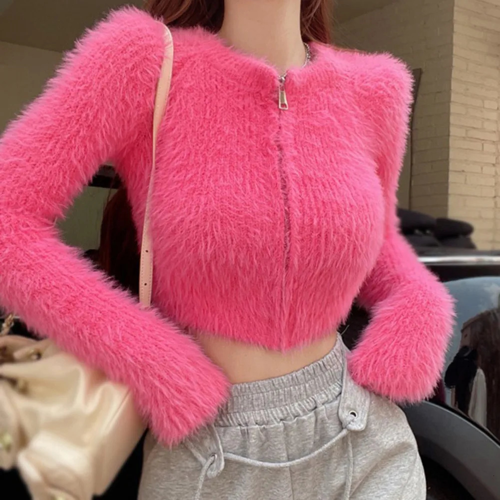 Womens Long Sleeve VNeck Button Down Cropped Cardigan Sweater Coat 250225