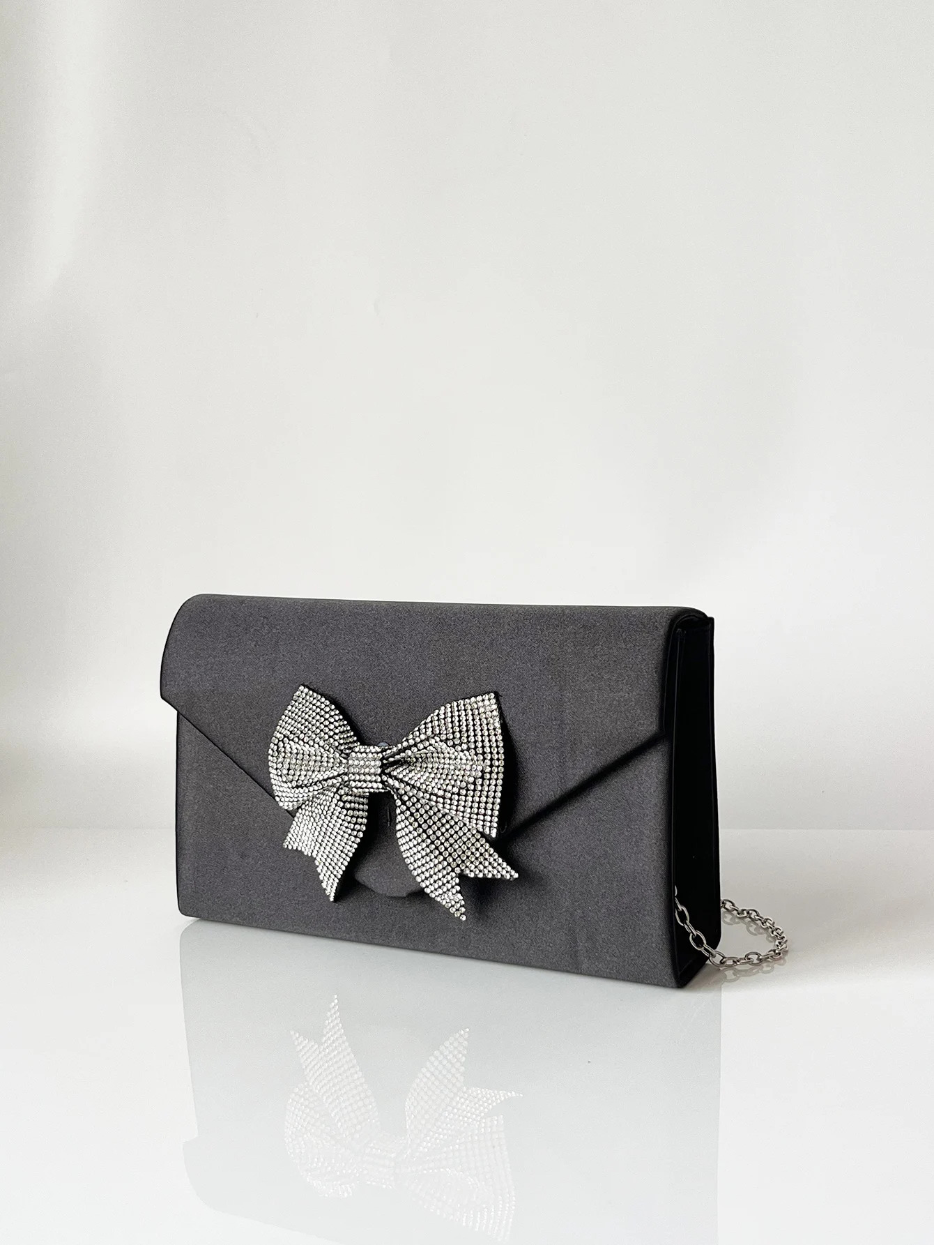 Chain Evening Bag Dinner Shoulder for Women Handbag Fashion Crossbody Bags Drestone bow decoration Vintage Underarm 250226