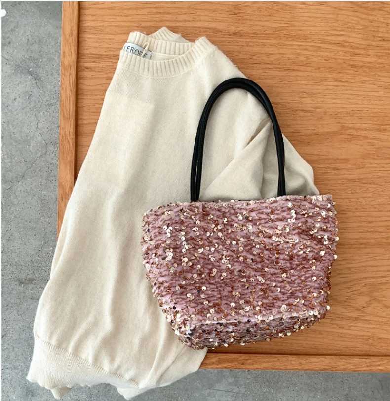 New Arrival New Sequined Shoulder Bags Chic Unique Design Bucket Bag Shing Basket Bag Crossbody Bag Designed Bags T250227