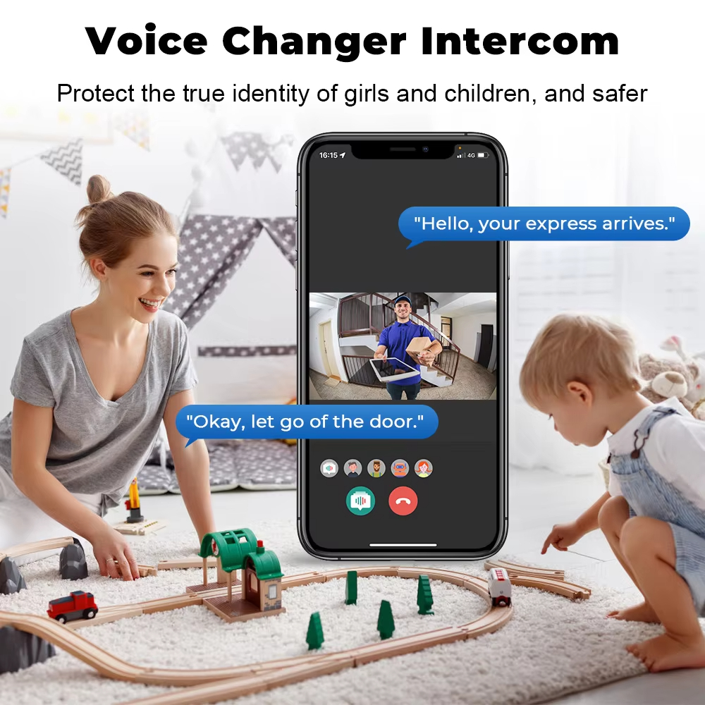 WiFi Doorbell Home WiFi Wireless Doorbell DC AC Battery Powered Camera Bell with Doorbell Camera