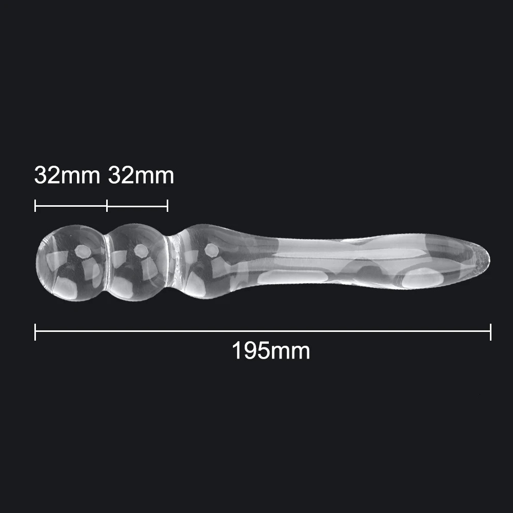 19cm Glass Anal Beads Butt Plug For Women Vaginal Men Prostate Massager Dildo Female Masturbator Sex Toys Adults Erotic Products 250227