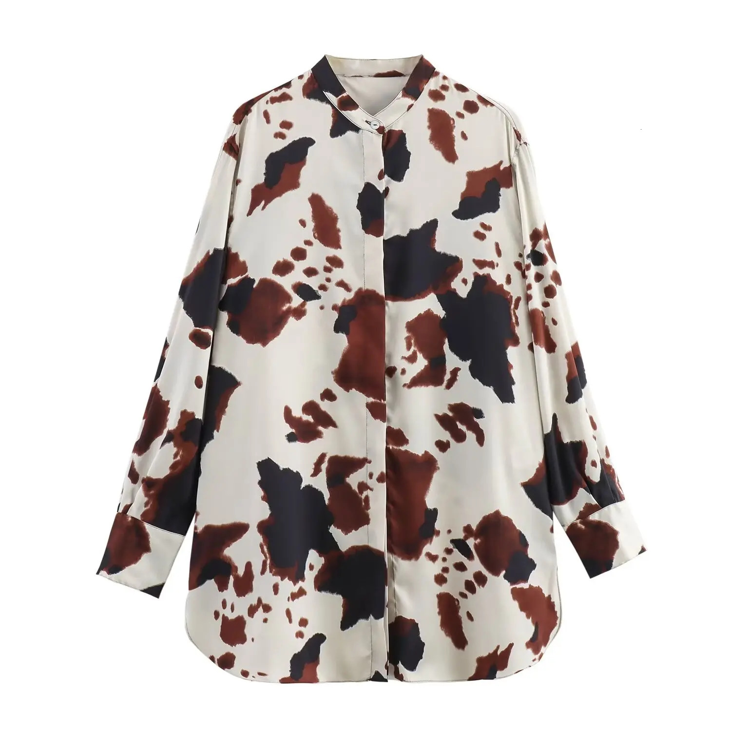 summer twopiece set of European and American style animal print shirt casual pants 250226