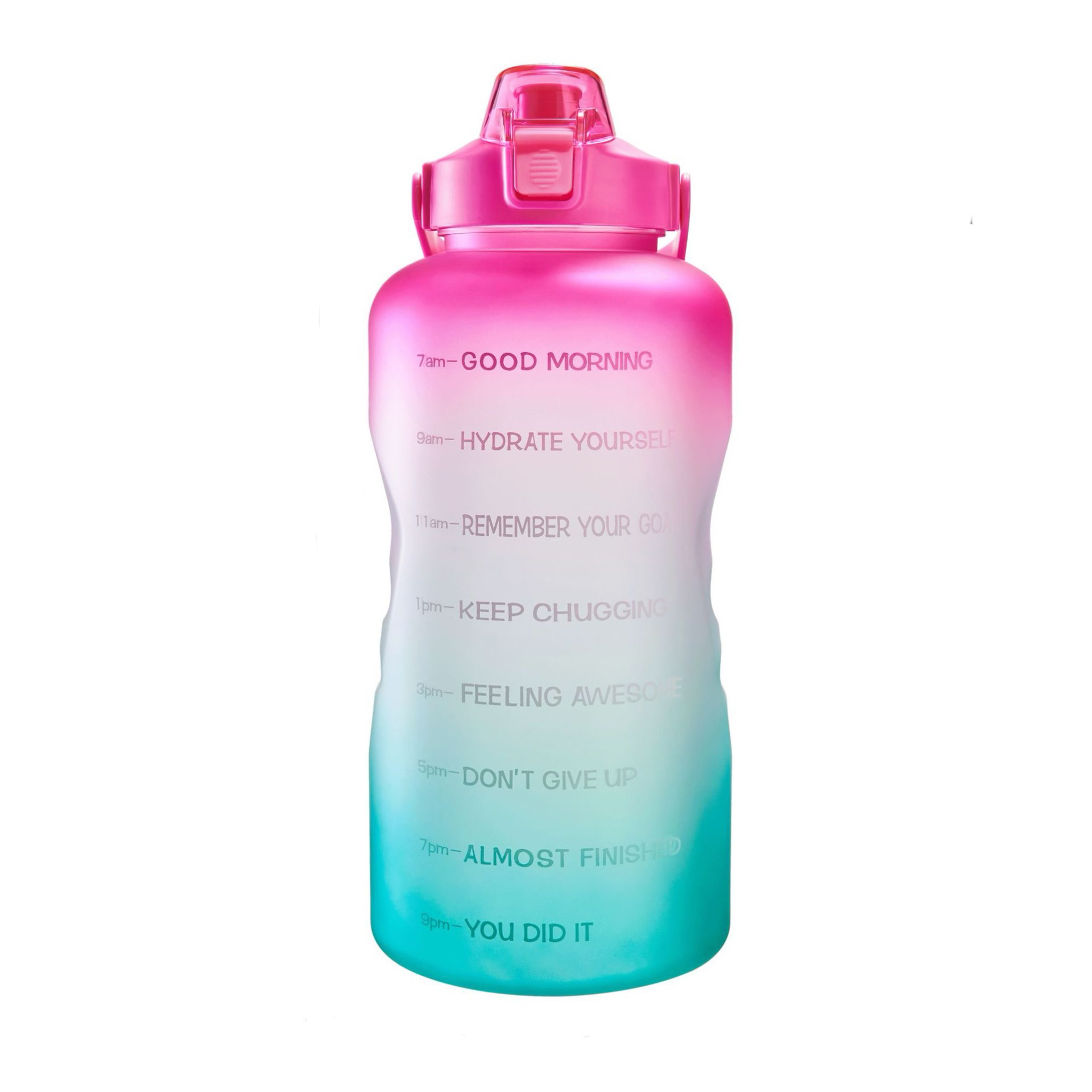 Super large capacity sports outdoor water cup fitness portable carry handle simple plastic high temperature water bottle