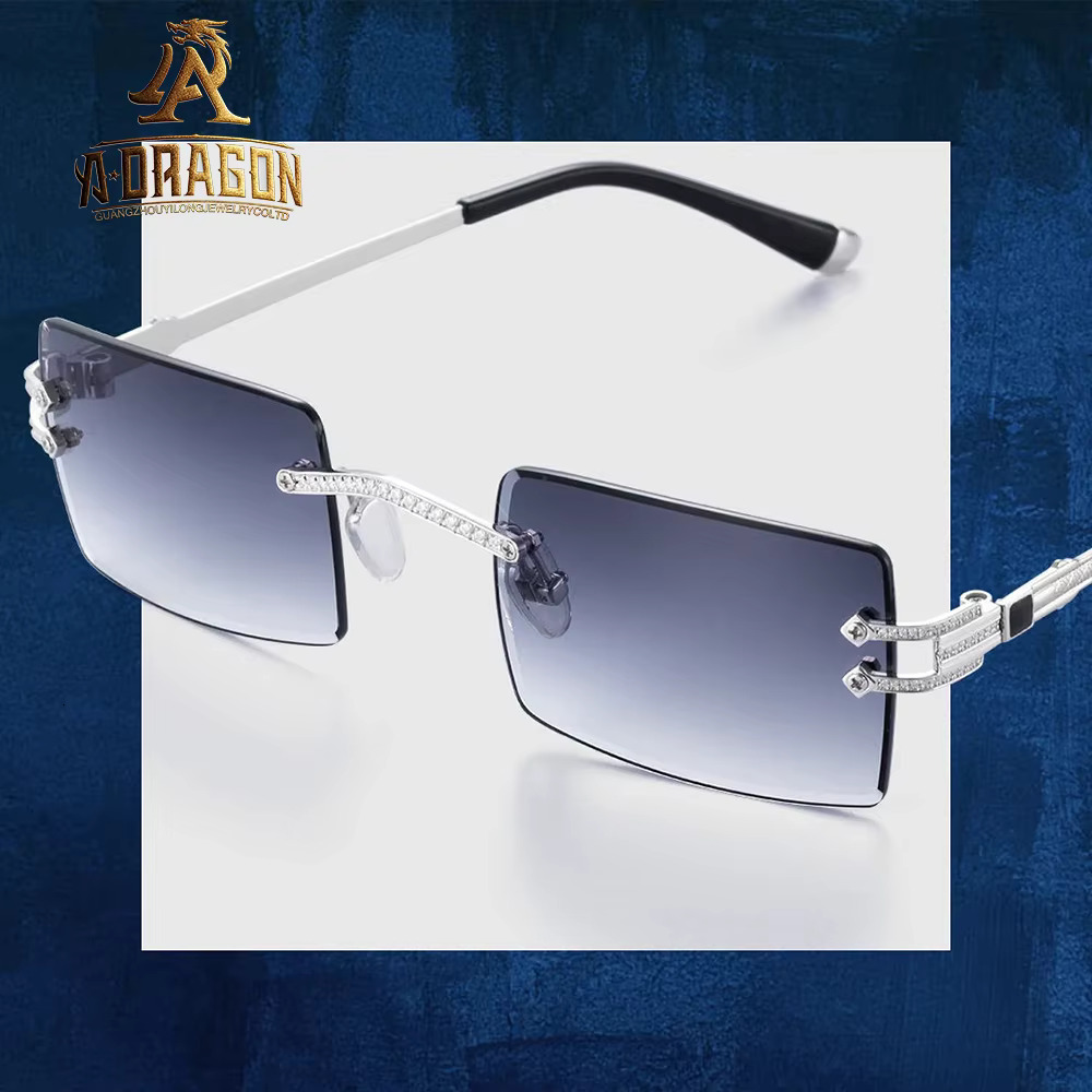 Fashion VVS Moissanite Passed Dia Tester High Quality Eye Glasses for Men