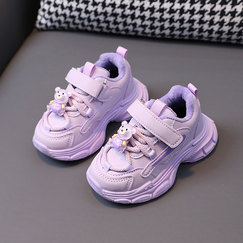 Kids Shoes for Boys Girls Sports Shoes New 2025 Cartoon Bear Children Shoes Leisure Soft Kids Sneakers Non-slip Cute Baby Shoes Sizes US5.5C-US12.5C 0
