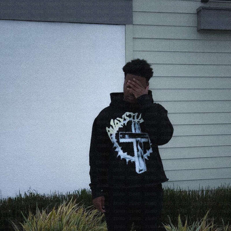 Autumn and winter new American street letter cross printed sportswear trend simple long sleeved women's hoodie