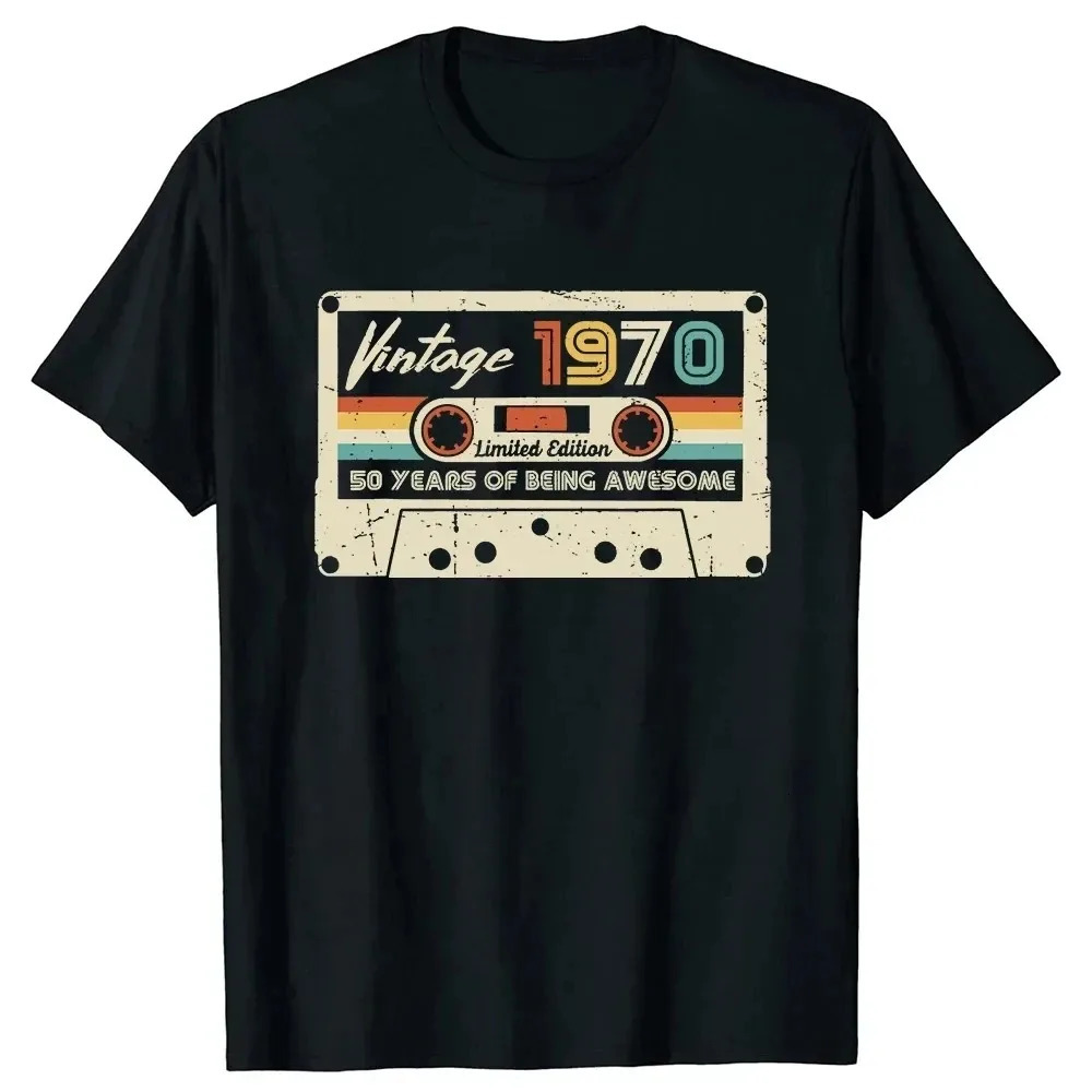 Graphic Birthday Gift Short Sleeved 54 Years Old Born in 1970 Shirt 54th Birthday Summer T-shirt Retro Vintage 1970 Tshirt 42853 250226