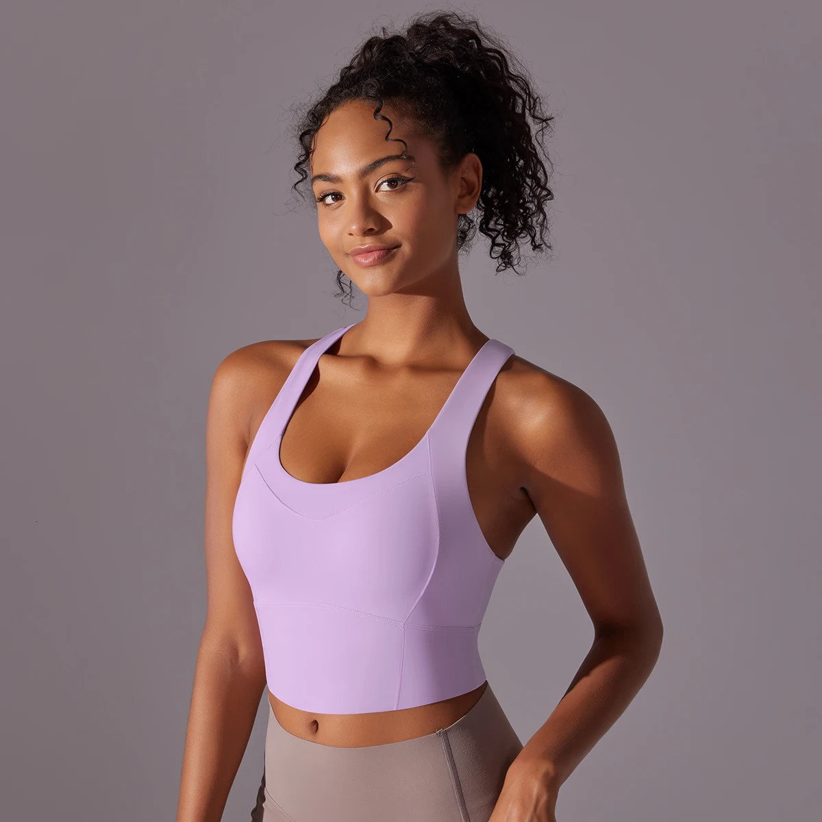 Nylon Sexy Womens Sports Bra Top Women Tight Elastic Gym Sport Yoga Bras Crop Top Yoga Clothes Stretch Women Sports Underwear 250226