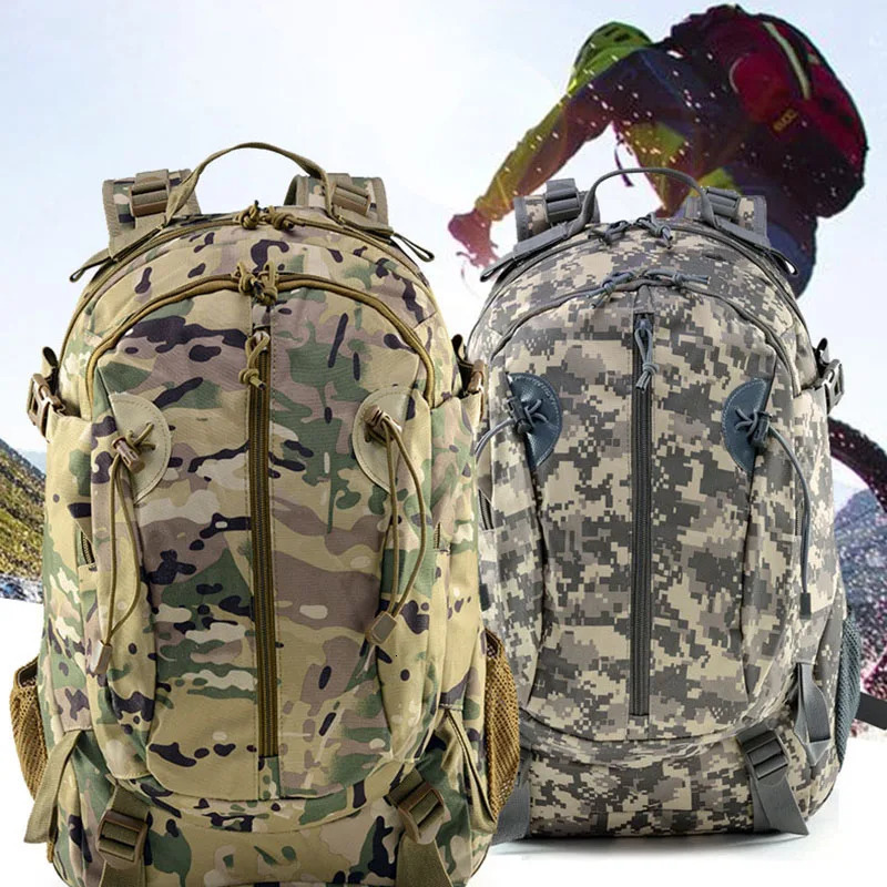 Ship from US Outdoor Camouflage Backpacks Mens Oxford Large Capacity Sports Cloth Waterproof Bag Tactical Backpack 250227FBB