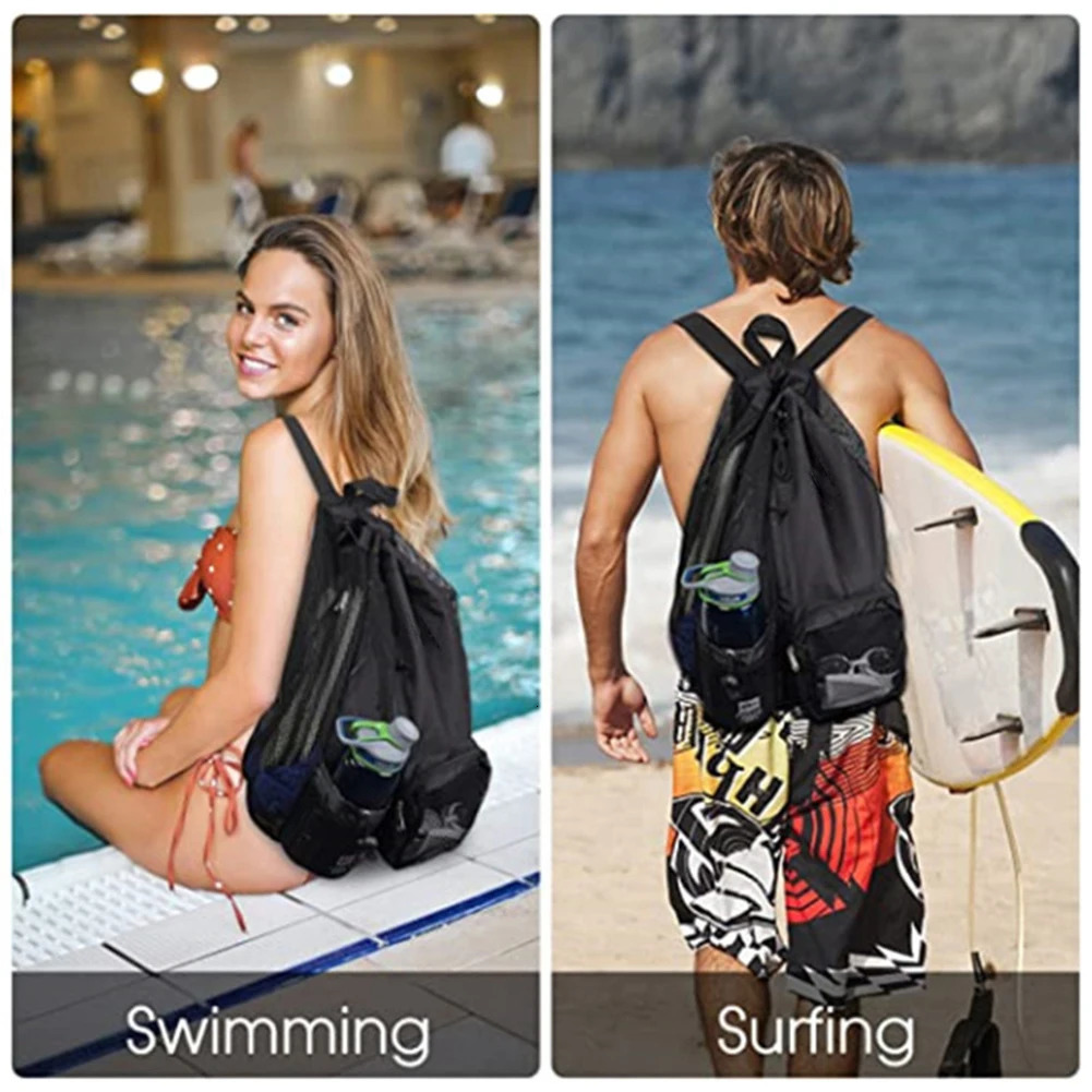 Ship from US Shoulder Soccer Ball Backpacks Drawstring Beach Storage with Wet Pockets Lightweight Comfortable for Outdoor Sports 250227FBB
