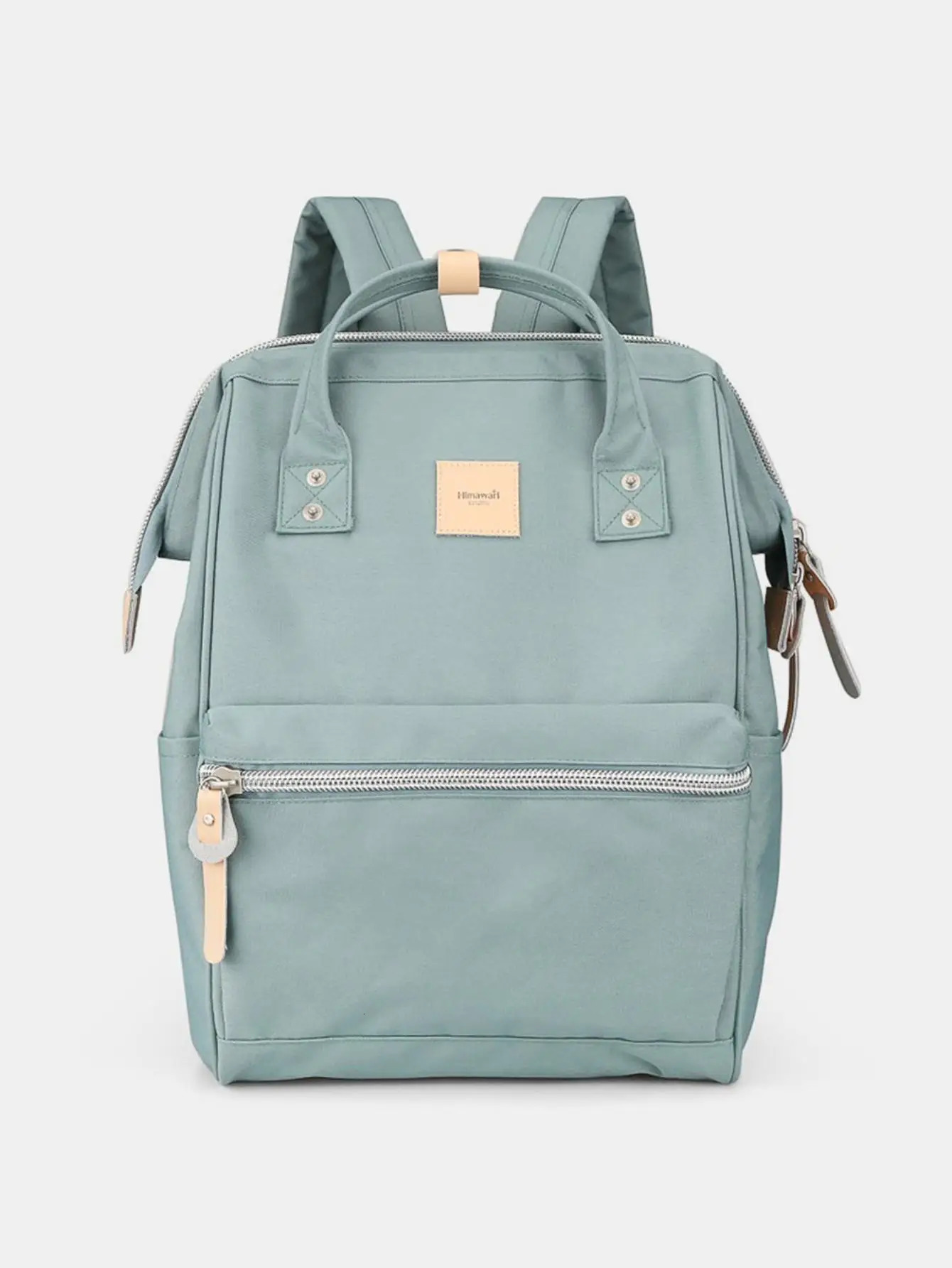 Ship from US Womens casual backpack fashionable waterproof canvas bag with multiple layers of pockets multicolor options top handle and adjustable S 2