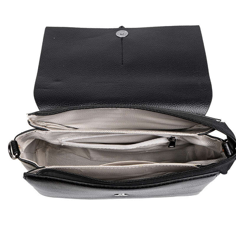 Middle aged 2025 spring new large capacity soft leather casual shoulder diagonal cross women's small square bag