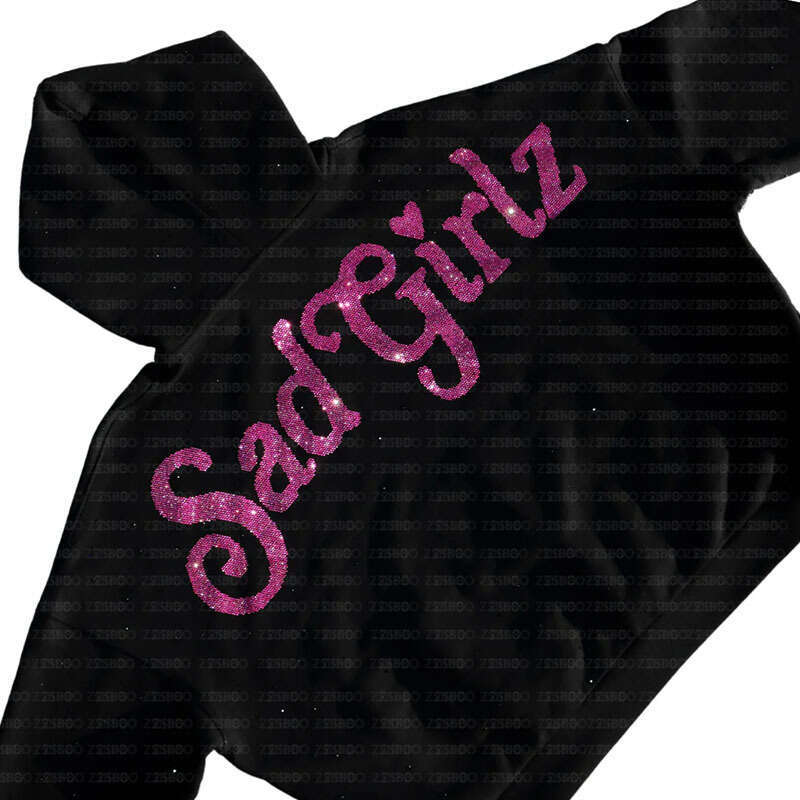 Creative High Street Couple Personalized Letter Smile Hot Diamond Top Casual Daily Fashion Autumn/Winter Hoodie