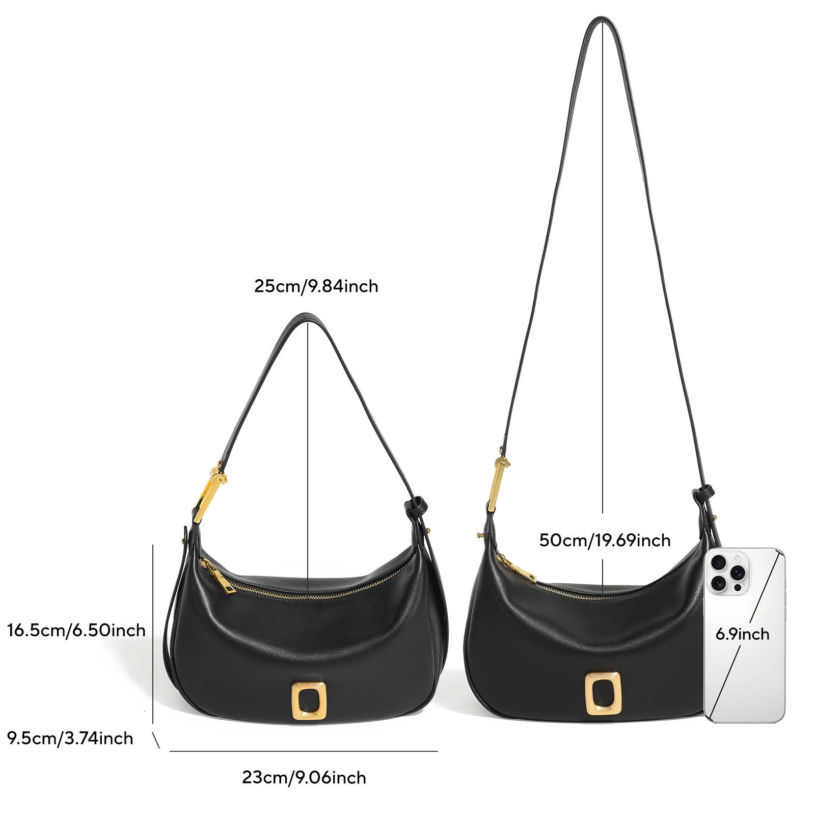Ship from US ITAMOOD Genuine Leather Hobo Bag for Women Crescent Shaped Shoulder Elegant Top Handle Handbag Purse Valentines Day Gift 250227FBB