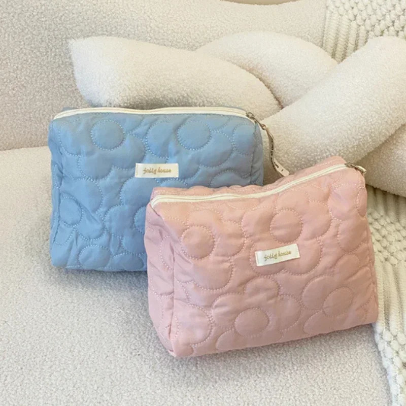 Ship from US Large capacity womens makeup bag casual small storage zippered 250227FBB