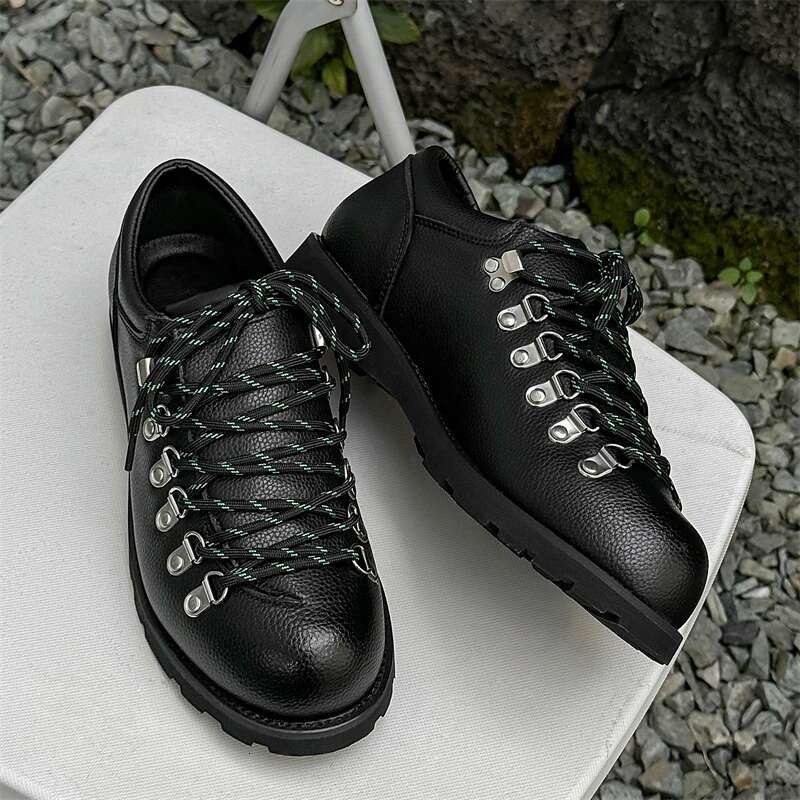 Fall/Winter 2024 New Fashion Personality Quality Men's Casual Shoes Thick Sole Comfortable Simple Waterproof Leather Charm