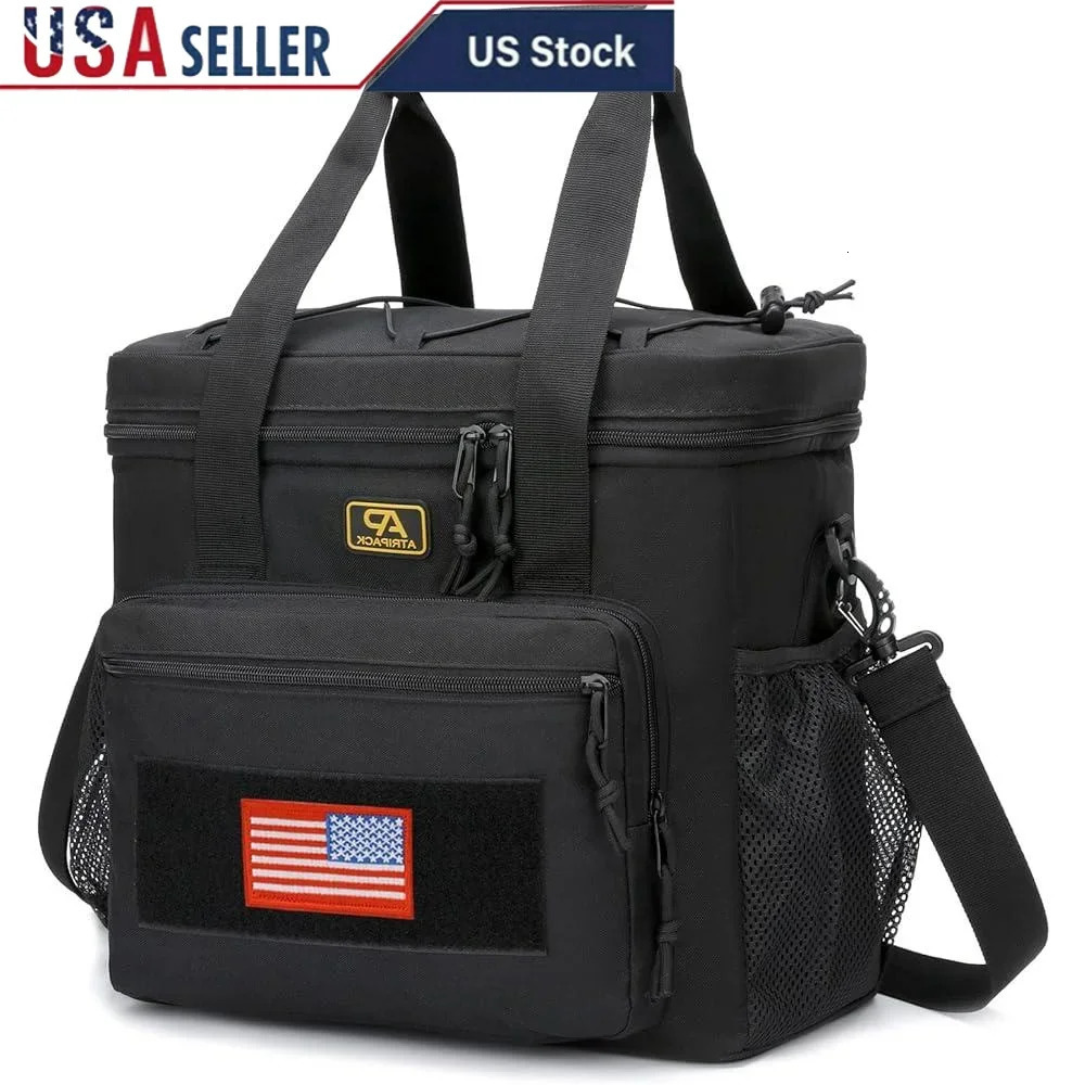 Ship from US Durable Insulated Lunch Bag Molle Tactical n Heavy Duty Cooler Work Outdoor Travel Picnic Adult Meal Storage 250227FBB