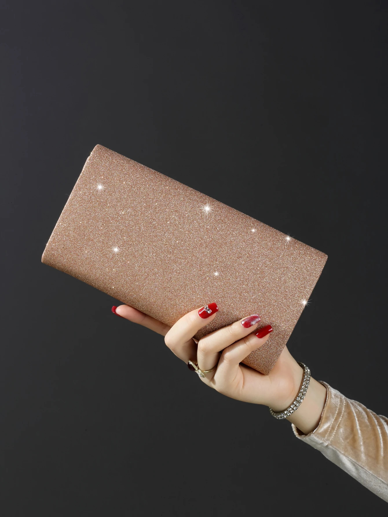 Sparkling sparkling elegant ladies evening bag party wedding wallet dinner 250226