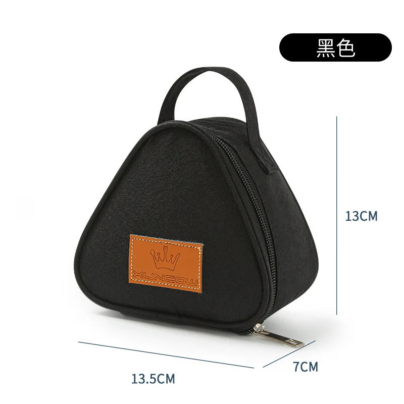 Ship from US Pupils lunch box bag egg mini cute picnic triangle work rice and vegetable roll insulated 250227FBB