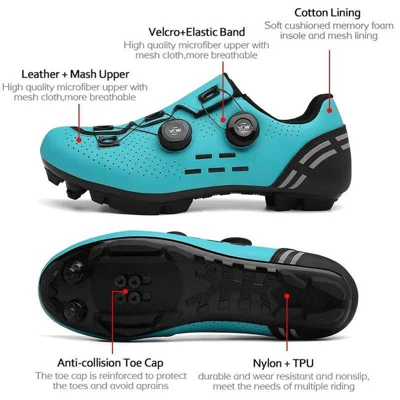 Man Speed Route Cycling Sneakers hot MTB Flat Shoes with Clits Wen Road Dirt Bike Footwear Biking Calas Racing Bicycle Spd Cleats Z250224