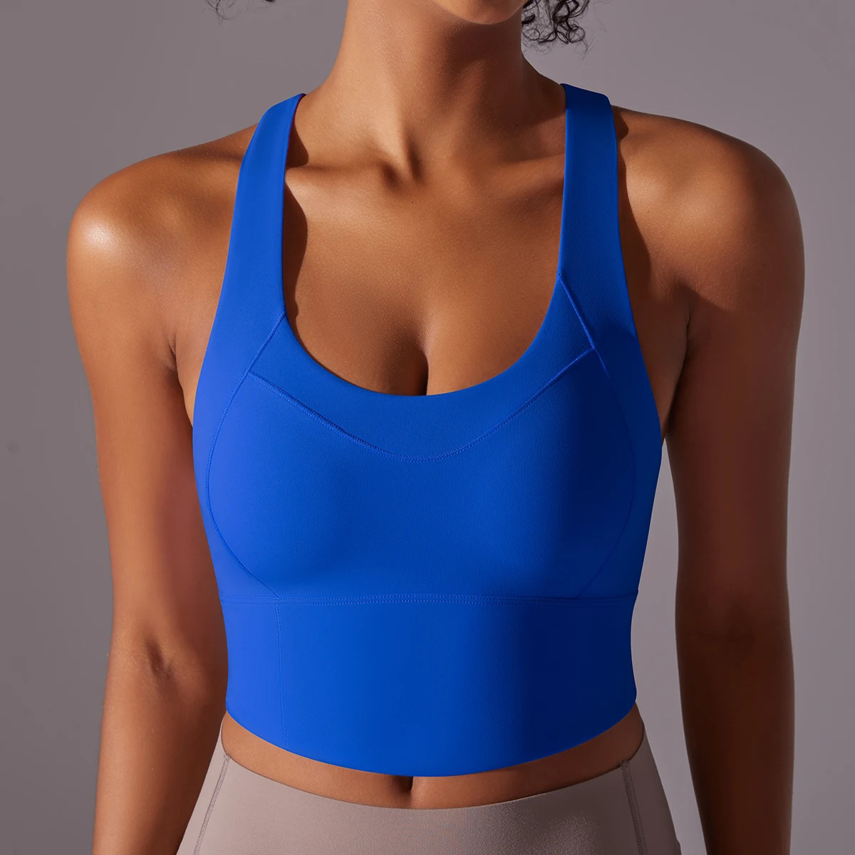 Nylon Sexy Womens Sports Bra Top Women Tight Elastic Gym Sport Yoga Bras Crop Top Yoga Clothes Stretch Women Sports Underwear 250226