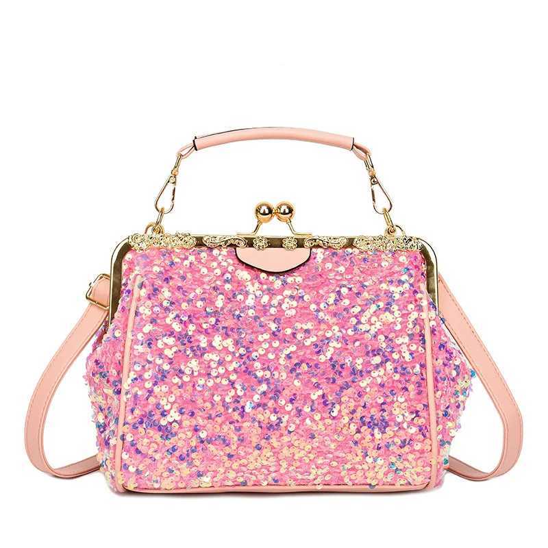 New Arrival Satin retro womens evening bag metal flower luxury diamond clutch black pink rhinestone chain wedding shoulder bag T250227