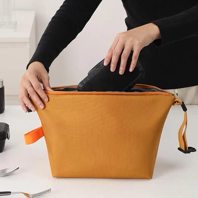 Ship from US Adult Lunch Bag Adults Portable Lunchbox Yellow Cooler Reusable Tote Food Warmer For Outdoors 250227FBB